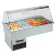 EXPOSITOR REFRIGERADO EMPOTRABLE - MOD. OPERA GN - PARA GASTRONOMÍA - CÚPULA DE METACRILATO - Temp. °C +4/+10 - Alimentación monofásica V 230/1/50 Hz - REFRIGERACIÓN ESTÁTICA - GAS REFRIGERANTE R290 - DESESCARCHE AUTOMÁTICO EN PAUSA