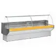 Mostrador de alimentos refrigerados - Mod PATAGONIA - Estático con célula de reserva refrigerada - Temperatura °C +4/+6 - Profundidad de la superficie de pantalla: 64 cm