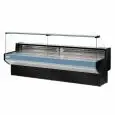 Mostrador de alimentos refrigerados - Mod PATAGONIA - Estático con célula de reserva refrigerada - Temperatura °C +4/+6 - Profundidad de la superficie de pantalla: 64 cm