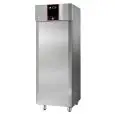 ARMARIO CONGELADOR EN ACERO INOX AISI 304 - VENTILADO - Mod CH07RMPLMBT - GASTRONORM 2/1 - CAPACIDAD LT 700 - N 1 PUERTA - CON PARADA DE VENTILACIÓN - TEMPERATURA -18° -22°C - Medidas cm L 71 x P 80 x h 210