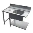 MESA DE ENTRADA CON DEPÓSITO Y ORIFICIO PARA LAVAVAJILLAS DE CAPOTA - MOD. PLVF - IZQUIERDO/DERECHO - Para lavavajillas mod. X110E, X120E, X150E ed SM110TH, SM120TH, SM150TH