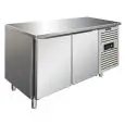 MESA REFRIGERADA DE ACERO INOX AISI 304 - PASTELERÍA - VENTILADO - Mod PXF2100TN - N 2 PUERTAS - CAPACIDAD Lt 428 - TEMPERATURA -2°/+8°C - Dim cm L 151 x P 80 x h 86