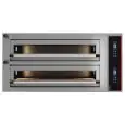 HORNO ELÉCTRICO DIGITAL PARA PIZZA - Modelo SILAR 12L D - N. 2 cámaras - Piso refractario o Cámara totalmente refractaria - Dimensiones de la cámara: cm L 105 x P 70 x 15 h - N. de pizzas 6 + 6 (Ø cm 30/34) - Potencia 18,00 kW - Norma CE