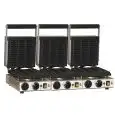 GOFRERA - MOD. PIASTRA WB3 - PLANCHA de aleación de aluminio y titanio - N. 3 planchas WAFFEL A BARCHETTA - Alimentación 400v/50hz - Potencia W 3500 - Medidas Cm L 82 X P 41 X h 23 - Homologación CE