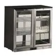EXPOSITOR REFRIGERADO DE ACERO - Mod. U198ZJ - Temperatura +0°/+10°C - Capacidad lt. 222 - Alimentación MONOFÁSICA 220-240V/1 - Potencia W 190 - Dimensiones cm. L 90 x P 53 x h 89,6 - Peso Kg. 58