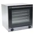 HORNO ELÉCTRICO DE CONVECCIÓN - Mod. S 1 ECO - Para gastronomía, panadería y pastelería -  Estructura exterior e interior de chapa galvanizada - Capacidad n. 4 bandejas de aluminio cm 44x31,5 - Potencia W 2670 - Alimentación monofásica - Medidas cm A 59,5