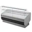 MOSTRADOR VITRINA PARA ALIMENTOS REFRIGERADO - MOD MARINA VD - SEMIVENTILADO - CRISTAL DERECHO - ENCIMERA DE TRABAJO LAMINADA - ESTANTE DE EXPOSICIÓN DE CHAPA BARNIZADA ATÓXICA - Temperatura mínima de trabajo °C +3/+5 - NO MODULAR - CE - PROFUNDIDAD ESTAN