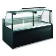 MOSTRADOR VITRINA DE ALIMENTOS REFRIGERATO CON SERVICIO ASISTIDO - Mod. AMAS 125 L - VATIOS ABSORBIDOS W 500 - CONSUMO DE ENERGÍA KwH/24H 6,85 - SUPERFICIE EXPOSITIVA mq 0,9  - RESERVA 1200 LITROS - MEDIDAS Cm L 131 X P 100 X h 128