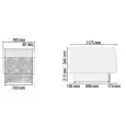 Caja lateral para contadores MR 9.5 series con vidrio curvo - Hombros termoformados y aislados (espesor 40 mm) - Tapa de acero inoxidable - Compartimento abierto - Dimensiones cm L 78 x P 117,5 x H 85