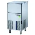 MÁQUINA DE HIELO EN CUBITOS HUECOS - Mod SDH 64 - CAPACIDAD DEL CONTENEDOR kg 20 - PRODUCCIÓN CON MOTOR DE AIRE HASTA kg 62/24 h - PRODUCCIÓN CON MOTOR DE AGUA HASTA kg 60/24 h - Medidas cm L 48,6 x P 57,5 x 81,6/90,8 H