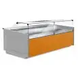 Mostrador vitrina para alimentos refrigerado - Mod M 1000 FB - Ventilado - Temperatura mínima de trabajo °C +0/+4 - Profundidad estante exposición: 90 cm