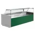 Mostrador vitrina para alimentos refrigerado - Mod M 800 FB - Ventilado - Temperatura mínima de trabajo °C +3/+5 - Profundidad estante exposición: 66 cm