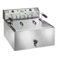 FREIDORA ELÉCTRICA - LÍNEA EFFE - Mod. SF25P - PARA PASTELERÍA - N. 1 Tanque de 25 litros de aceite - Trifásica - Dimensiones cm L 58,5 x P 66 x H 47,5 - Norma CE