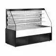 PANTALLA DE PARED REFRIGERADA AUTOSERVICIO - VENTILADA - TEMPERATURA °C +2/+4 - PARA BOCADILLOS, ENSALADAS, BEBIDAS Y EL MOD "READT COOK". SILA - CON 3 BALDAS INCLINABLES Y AJUSTABLES EN ALTURA CON CORREDERA DELANTERA