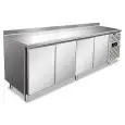 Mesa refrigerada modelo SNACK 4200 ATNF CON ALZATINA, temperatura -2°C / +8°C, capacidad bruta 11 Lt, dimensiones exteriores 2230 x 600 x 960 mm.