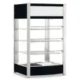 Vitrina caliente sobremostrador cuatro lados de cristal modelo SNK 92 R, temperatura +30°C / +90°C, dimensiones compactas, dimensiones externas 460 x 430 x 785 mm.