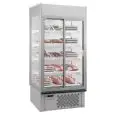 EXPOSITOR MURAL REFRIGERADO PARA CHARCUTERÍA Y LÁCTEOS - MOD SUPER SUNNY 14 GLASS - CAPACIDAD LT 940 - TEMPERATURA 0°/+10°C - VENTILADO - MEDIDAS cm L 133,5 x P 73,7 x h 198,7 - CE