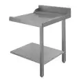 Mesa de salida con salpicaduras trasera para campana lavavajillas - Mod TAV ALZATINA - Derecha o izquierda - Con estante inferior - Para lavavajillas mod U110 E U110N