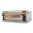 HORNO ELÉCTRICO PARA PIZZA - Mod. TECMASTER D 6 /L - CONTROL ELECTRÓNICO con PANTALLA - N. 1 cámara - Base refractaria o Techo y base refractarios - Bajos consumos - Medidas de la cámara cm A 108 x F 72 x h 14 - N. Pizzas 6 (Ø cm 36) - N. 2 bandejas 60x40