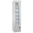 Expositor refrigerado - Ventilado - Mod THIN FREEZER WHITE - Capacidad L 165 - N 1 puerta de vidrio - Temperatura -17/-22°C - Dimensiones cm L 42 x P 60 x H 188