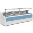 Mostrador vitrina para alimentos refrigerado - Mod TIBET - Refrigeración estática - Temperatura mínima de trabajo °C +4/+6 - Profundidad estante exposición: 52 cm