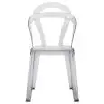 SILLA TITI' - MOD. 2330 - Carcasa de POLICARBONATO - RESPALDO NEOLIBERTY - Ligera y luminosa - Para INTERIORES y EXTERIORES - APILABLE - Med. cm L 47 x P 54 x H 86 - Homologación CE