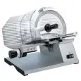 CORTAFIAMBRES DE GRAVEDAD  mod. TOP 300 - Homologación CE - RoHS - Cuchilla Ø 300 de acero cromado antiadherente con ranuras especiales - Corte útil mm L 260 x P 205  - Afilador incluido