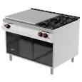COCINA DE GAS - Mod. TPG93M0 - Todoplaca + n. 2 fuegos - Con llama piloto - Compartimento abierto - Potencia Kw 25 - Dimensiones cm L 120 X P 90 X H 90 - CE