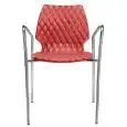 SILLA UNI - MOD. 551S - ESTRUCTURA DE ACERO CON BRAZOS - ARMAZÓN DE POLIPROPILENO - ACABADO CROMADO PARA INTERIORES - ACABADO BARNIZADO PARA INTERIORES/EXTERIORES - APILABLE - Medidas Cm A 56 x F 53 x H 79 - HOMOLOGACIÓN CE