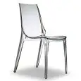 SILLA VANITY CHAIR - MOD. 2652 - Carcasa de POLICARBONATO - Para INTERIORES y EXTERIORES - APILABLE - Med. cm L 49 x P 55 x H 88 - Homologación CE
