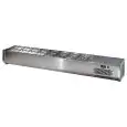 VITRINA REFRIGERADA PUERTA INGREDIENTES DE ACERO INOX -ESTÁTICA - MOD. VR4SV - GN 1/4 (cm 26,5x16,2) - SIN CRISTAL - TEMPERATURA °C 0/+10 - CE
