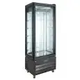 Expositor refrigerado vertical en acero ventilado con temperatura positiva y capacidad de 340 L Klimaitalia VICTORIA 65 NFP BLACK