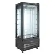 Expositor refrigerado vertical en acero ventilado con temperatura positiva y capacidad de 450 L Klimaitalia VICTORIA 85 NFP BLACK