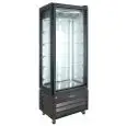 EXPOSITOR REFRIGERADO VERTICAL EN ACERO INOX - CRISTAL EN 4 LADOS - Mod. VIC 65 PHP - VENTILADA - CAPACIDAD Lt 248 - TEMPERATURA -18°/-21°C - Medidas cm L 65 x P 59,5 x h 195 - Homologación CE