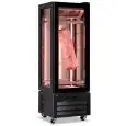 Vitrina refrigerada para conservación de carne modelo VICTORIA MEAT 65, temperatura -1°C / +5°C, capacidad bruta 340 Lt, dimensiones exteriores 650 x 650 x 1950 mm.
