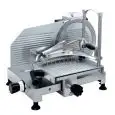 CORTADORA DE FIAMBRE VERTICAL CHARCUTERÍA mod. VPR 300 MN (MONOFÁSICO) - Homologación CE - RoHS - Cuchilla Ø 300 de acero cromado antiadherente con ranuras especiales - Corte útil mm L 250 x P 200 - Afilador fijo