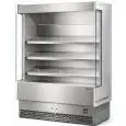 EXPOSITOR MURAL REFRIGERADO - MOD. VULCANO 80 INOX F/V - Para FRUTA y VERDURA - VENTILADO - Temperatura mínima de trabajo °C +6/+8 - AUTOSERVICIO - NO MODULAR - CE
