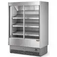 EXPOSITOR MURAL REFRIGERADO CON PUERTAS CORREDERAS - MOD. VULCANO VS 80 FV INOX - Apto Para FRUTA y VERDURA - Cristales correderos - BAJO CONSUMO ENERGÉTICO - VENTILADO - Temperatura de trabajo °C +6/+8 - AUTOSERVICIO