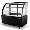 VITRINA PASTELERÍA - MOD. ROUND - CRISTALES FRONTALES CURVOS - VENTILADA - TEMPERATURA +2°/+8°C - ALIMENTACIÓN MONOFÁSICA 230V/1/50 Hz - ALTURA cm 120 - CE
