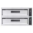 HORNOS ELÉCTRICOS DIGITALES PARA PIZZA - Mod. BASIC XL99/D CPR - N. 2 cámaras - Techo y base con piedras refractarias (lados excluidos) - Medidas de la cámara cm  A 108 x F 108 x 14 h - N. Pizzas 9 + 9 (Ø cm 35) - Potencia 26,4 Kw - CE