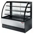 VITRINA REFRIGERADA PARA PASTELERÍAS - MOD. EVO_VT - Refrigeración VENTILADA - TEMPERATURA °C +2/+4 - CRISTAL FRONTAL ABATIBLE y CRISTALES POSTERIORES CORREDEROS de CRISTAL TEMPLADO AISLANTE - CRISTALES LATERALES AISLADOS - N. 3 estantes de cristal con il