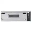 HORNOS ELÉCTRICOS DIGITALES PARA PIZZA - Mod. TRAYS 4 - N. 1 cámara - Superficie con piedras refractarias o Cámara totalmente refractaria - Medidas de la cámara cm A 82 x F 84 x 17,5 h - N. Pizzas 4 (Ø cm 40)/N. 2 bandejas cm 60x40 - Potencia 6,9 Kw - CE