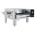 HORNO ELÉCTRICO DE CINTA PARA PIZZA - Mod. C/80 - Modular y apilable - De acero inox - Medidas de la cámara cm L 80 x P 110 x 10 h - Potencia 24,4 Kw - CE