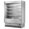 EXPOSITOR MURAL REFRIGERADO CON COSTADOS CIEGOS - MOD. VULCANO VC 80 INOX - APTO PARA EMBUTIDOS Y PRODUCTOS LÁCTEOS - DE BAJO CONSUMO - VENTILADO - TEMPERATURA MÍNIMA DE TRABAJO °C +3/+5 - NO MODULAR - CE