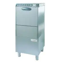 LAVAVAJILLAS PROFESIONAL DE ACERO INOX AISI 304 18/10 - MOD. 4SA - CON BOMBA DE DESAGÜE - ALIMENTACIÓN TRIFÁSICA - PASO ÚTIL ALTURA MÁXIMA cm 37 - CESTA CUADRADA cm 50 x 50 - CICLO 60" / 120"  - Medidas totales cm A 59,4 x F 63,7 x h 133,3