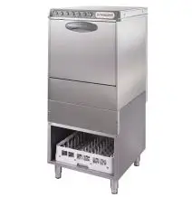 LAVAVAJILLAS PROFESIONAL DE ACERO INOX AISI 304 18/10 - MOD. 4SB - CON BOMBA DE DESAGÜE - ALIMENTACIÓN TRIFÁSICA - PASO ÚTIL ALTURA MÁXIMA cm 37 - CESTA CUADRADA cm 50 x 50 - CICLO 120" / 240" - Medidas totales cm A 59,4 x F 63,7 x h 132