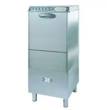 LAVAVAJILLAS PROFESIONAL DE ACERO INOX AISI 304 18/10 - MOD. 4SC - ALIMENTACIÓN TRIFÁSICA - PASO ÚTIL ALTURA MÁXIMA cm 47 - CESTA CUADRADA cm 50 x 62 - CICLO 120" / 240" - Medidas totales cm A 59,4 x F 75,3 x h 143,4