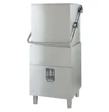LAVAVAJILLAS PROFESIONAL DE ACERO INOX AISI 304 18/10 - MOD. 62P/S - CON BOMBA DE DESAGÜE - ALIMENTACIÓN TRIFÁSICA - PASO ÚTIL ALTURA MÁXIMA cm 43 - CESTA CUADRADA cm 50 x 50 - CICLO 60" / 120" - Medidas totales cm A 69,5 x F 76 x h 146