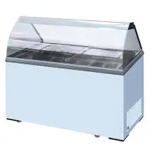 VITRINA DE HELADOS - Mod. KEG 7 - TEMPERATURA -13°/-23° C - CAPACIDAD Lt 381 - DIMENSIONES cm. L 130,5 x P 63,5 x h 124 - PESO Kg. 105 - Homologación CE