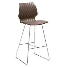 TABURETE UNI - MOD. 391 - ESTRUCTURA DE PATÍN DE ACERO - ARMAZÓN DE POLIPROPILENO - ACABADO CROMADO / CROMADO SATINADO PARA INTERIORES - ACABADO BARNIZADO PARA INTERIORES/EXTERIORES - Medidas Cm A 51 x F 52 x H 109 - HOMOLOGACIÓN CE